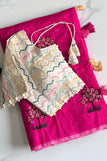 free size upto XXL-44 / pink & zigzag pattern blouse