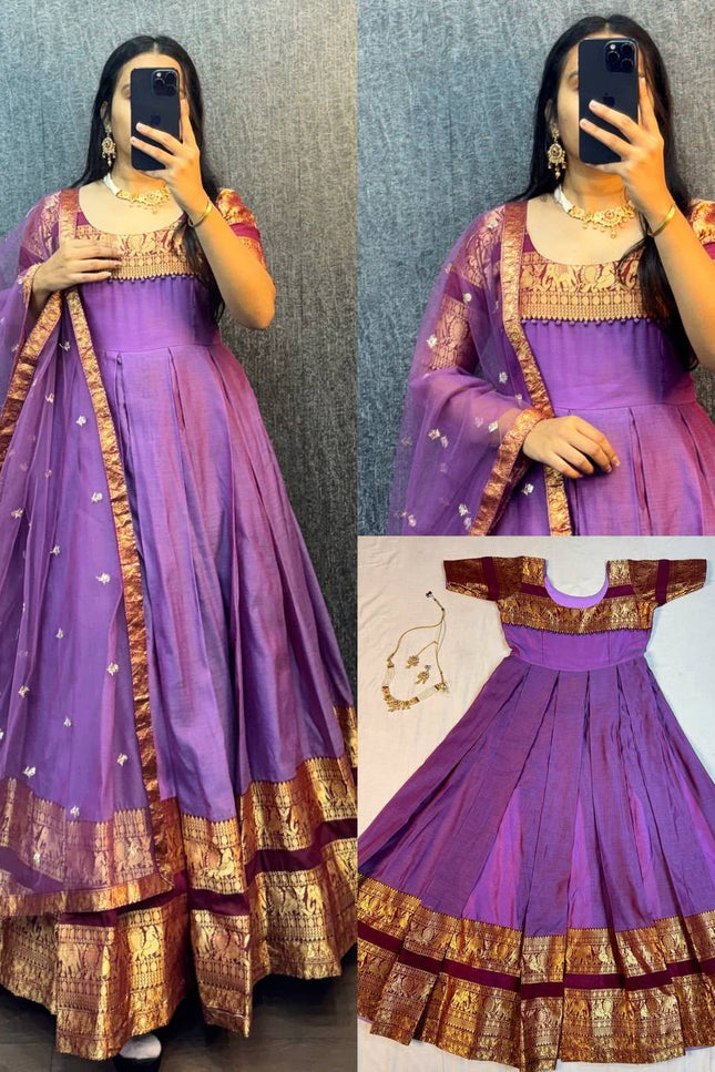 NARYANPET SILK GOWN SS378