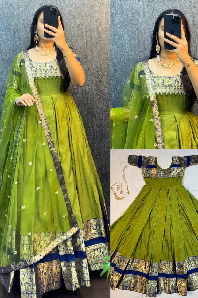 NARYANPET SILK GOWN SS378