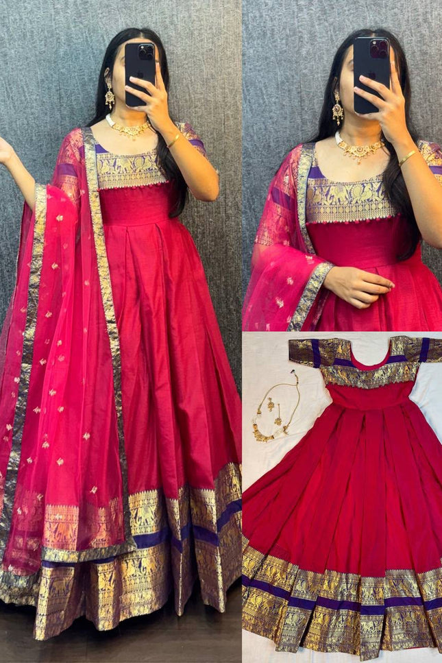 NARYANPET SILK GOWN SS378