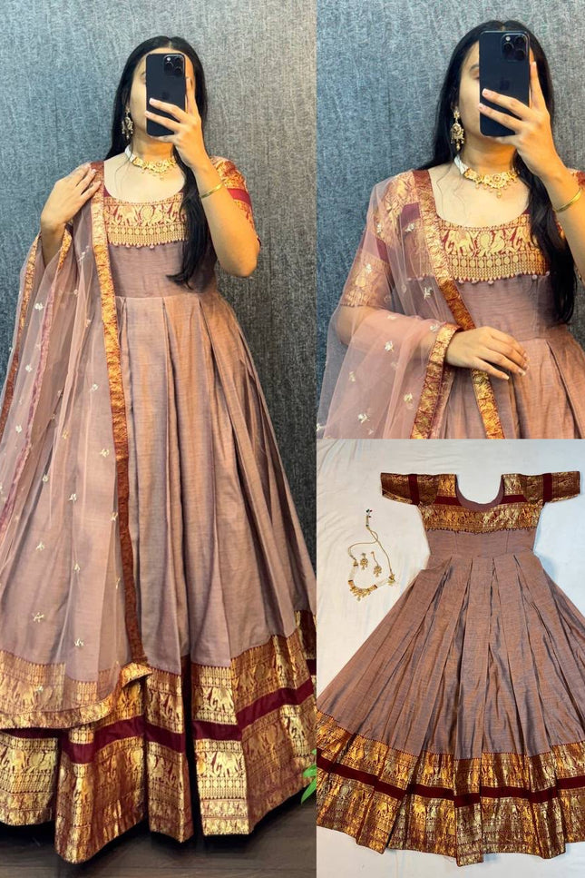 NARYANPET SILK GOWN SS378