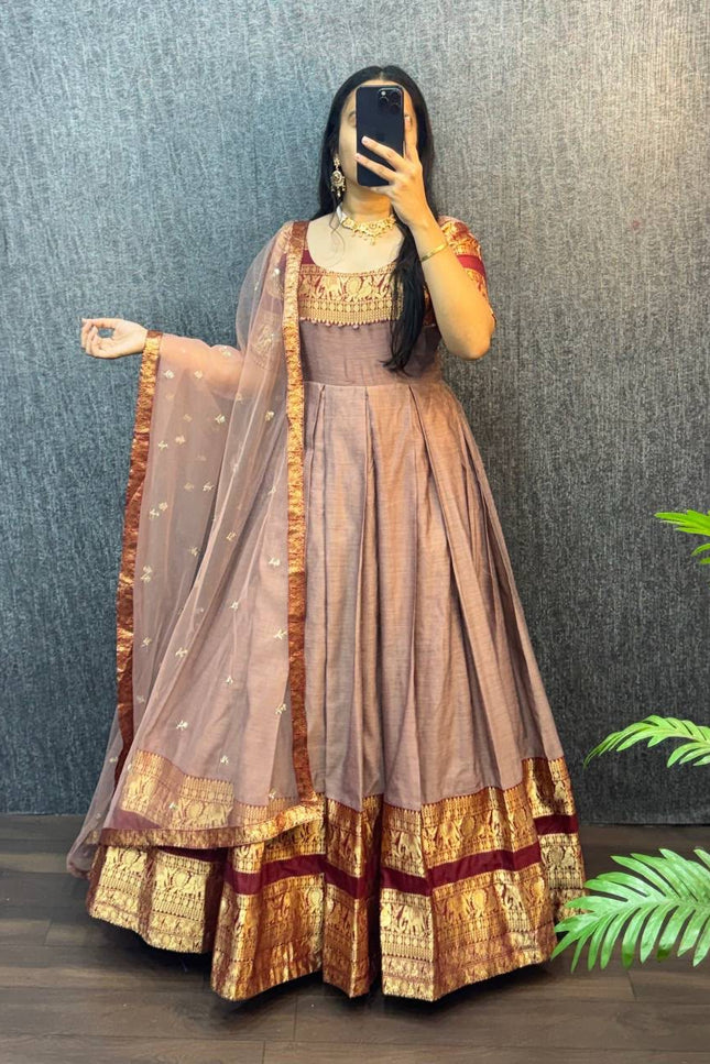 NARYANPET SILK GOWN SS378