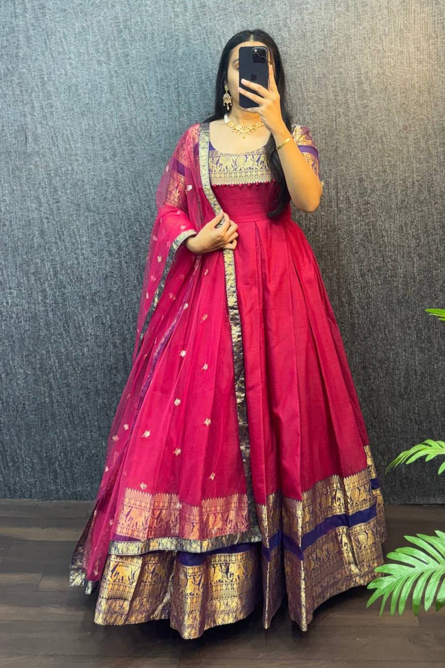 NARYANPET SILK GOWN SS378