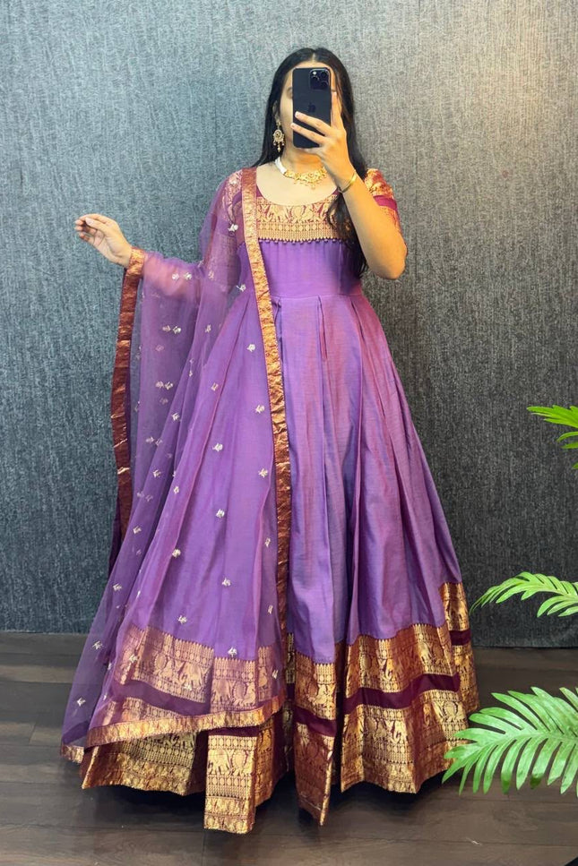 NARYANPET SILK GOWN SS378