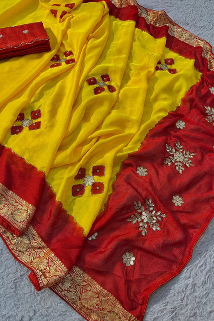 Soft silky moss chiffon saree SS389