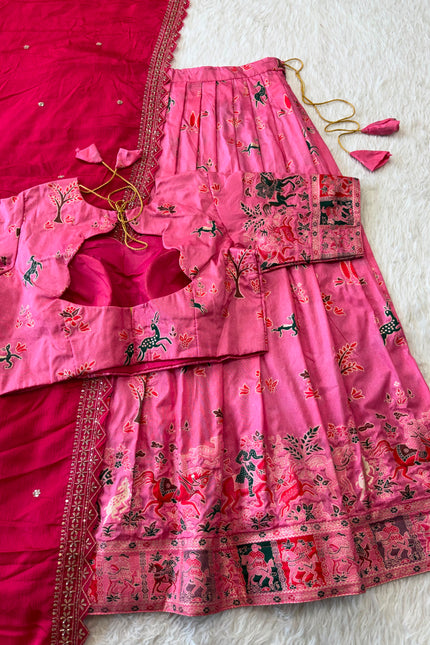Soft dola silk lehanga SS390