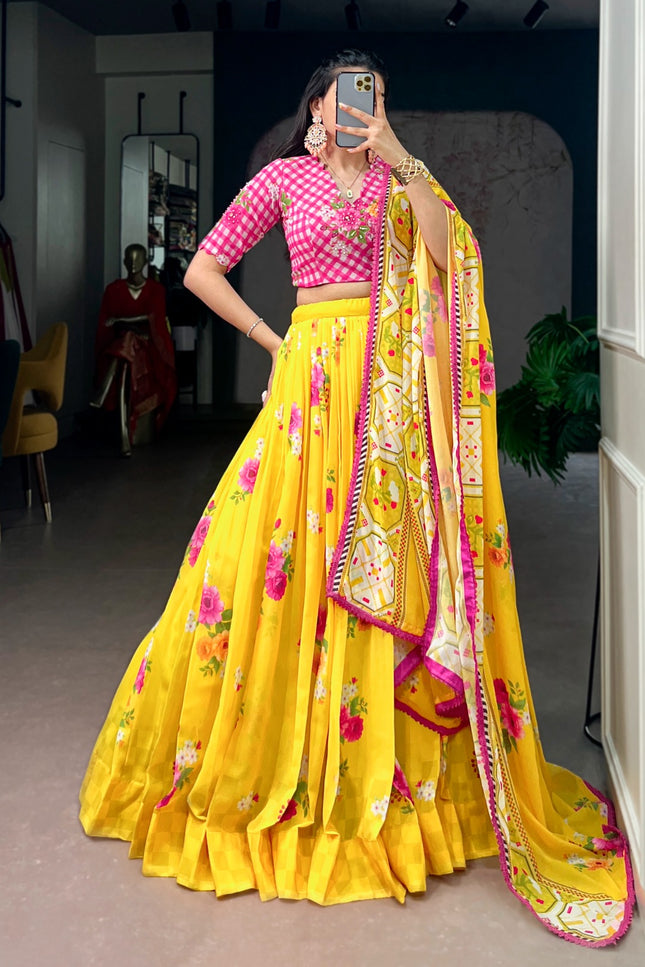 Floral Georgette lehanga SS391