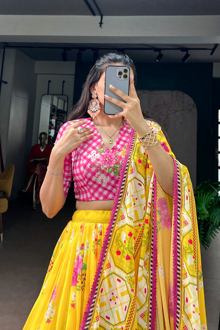 Floral Georgette lehanga SS391