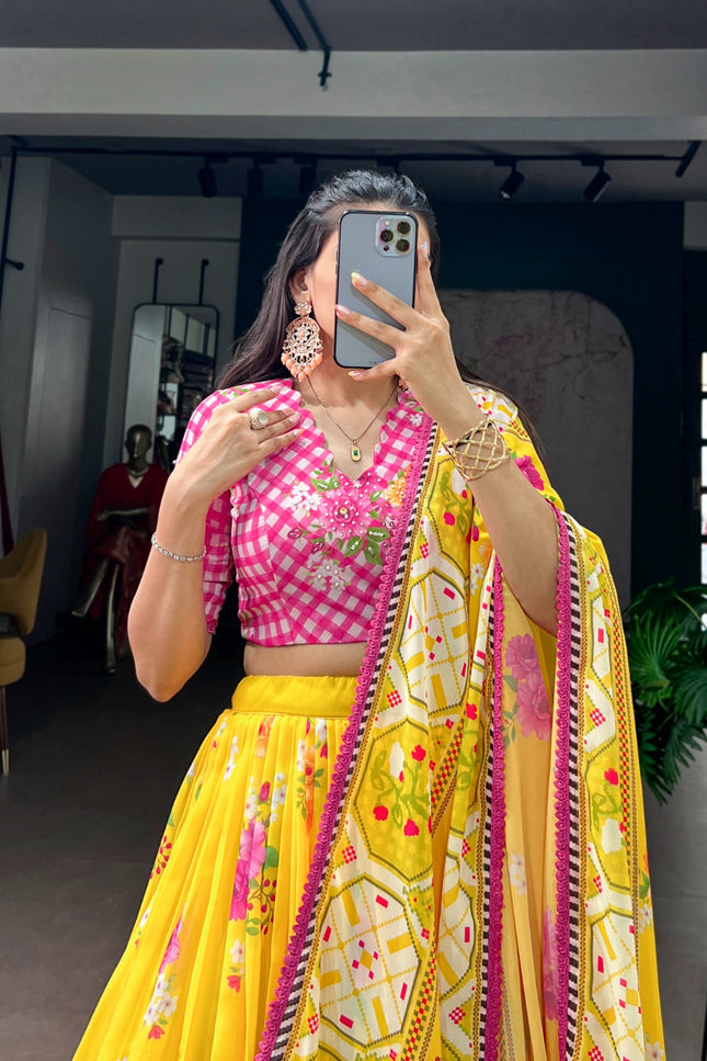 Floral Georgette lehanga SS391