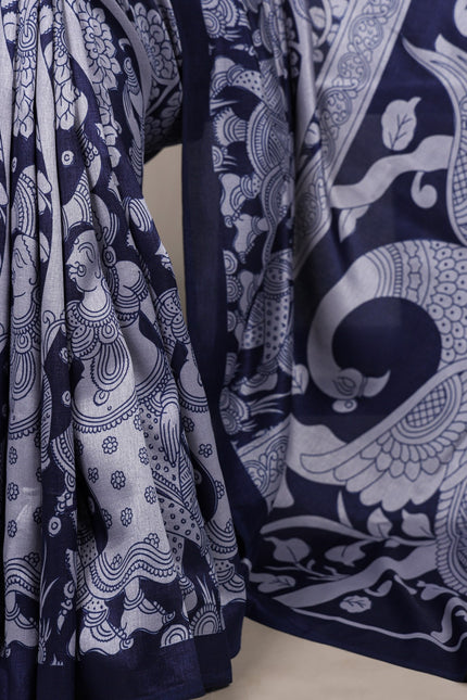 The beauty of traditional Kalamkari saree SS393