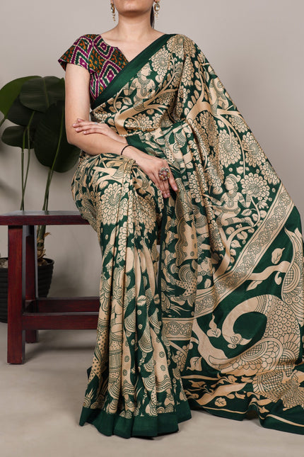 The beauty of traditional Kalamkari saree SS393