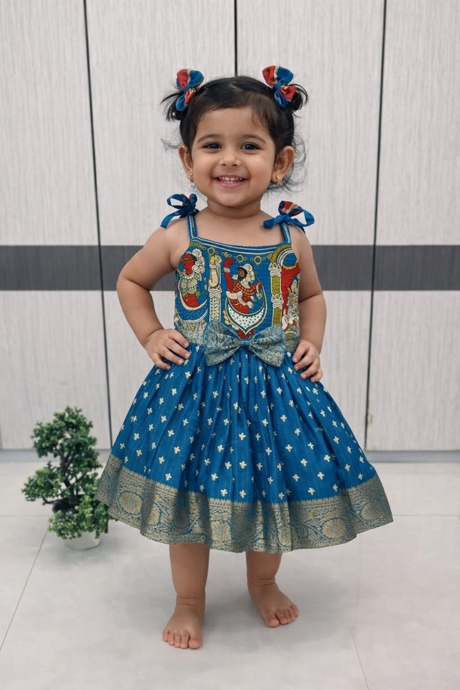 Super trendy kalamkari frocks SS414