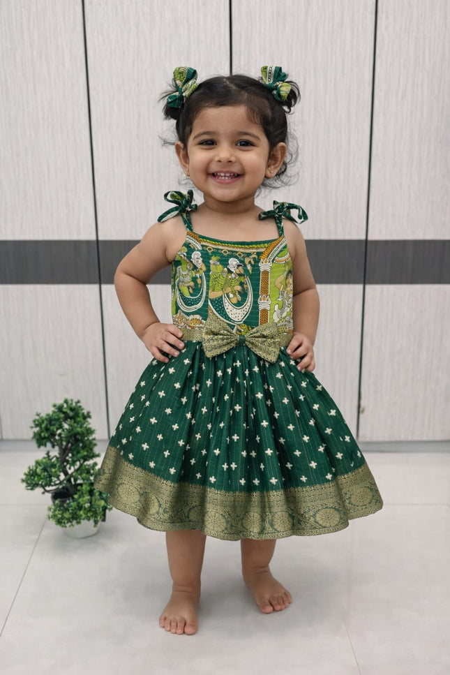 Super trendy kalamkari frocks SS414
