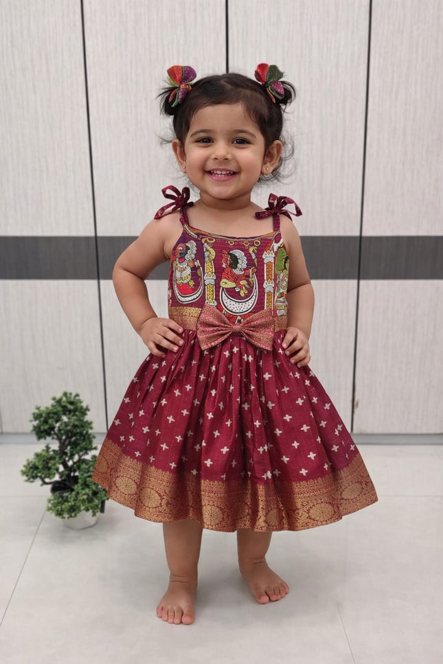 Super trendy kalamkari frocks SS414