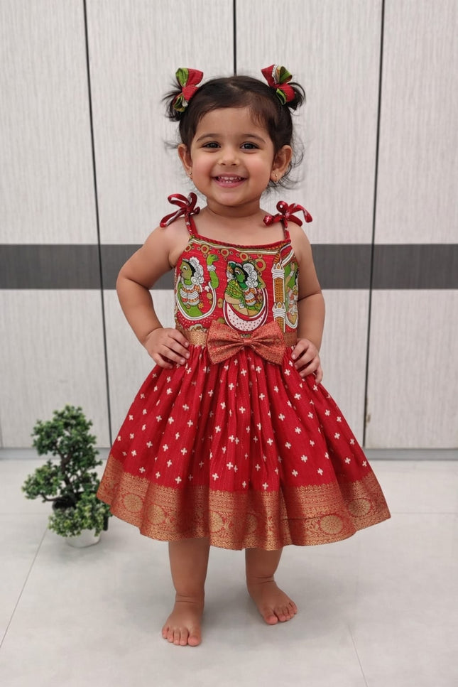 Super trendy kalamkari frocks SS414