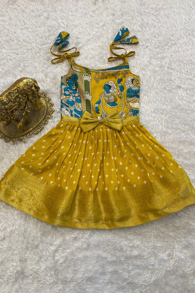 Super trendy kalamkari frocks SS414