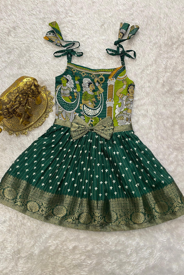 Super trendy kalamkari frocks SS414