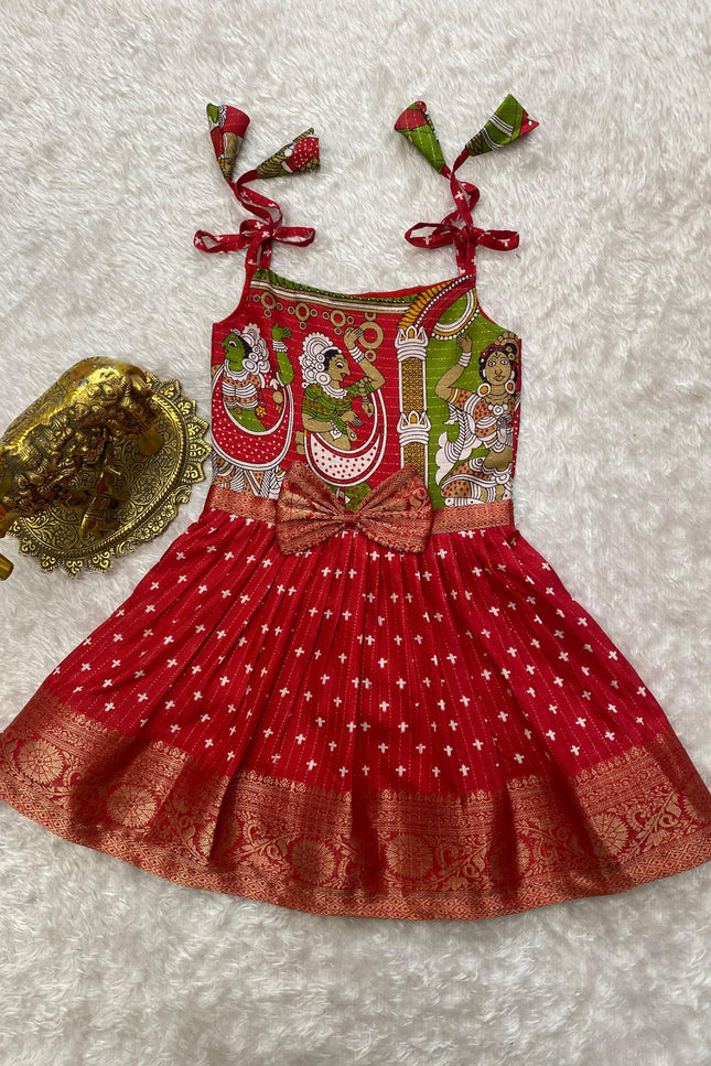 Super trendy kalamkari frocks SS414
