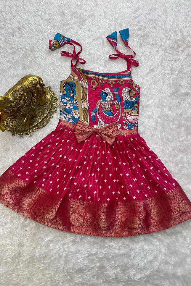 Super trendy kalamkari frocks SS414