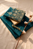Blouse unstitched / teal