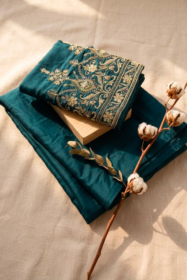 Soft silk plain saree SS407
