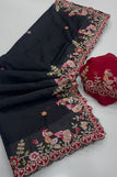 Blouse unstitched / black