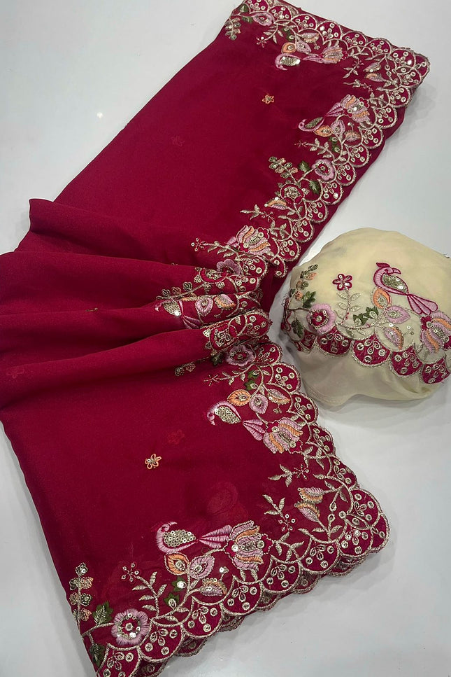 Star Georgette saree  SS408