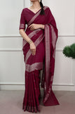unsitched blouse / maroon