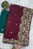 Blouse unstitched / maroon