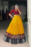 S-36 upto XL-42 fits free size alteration compulsary / yellow