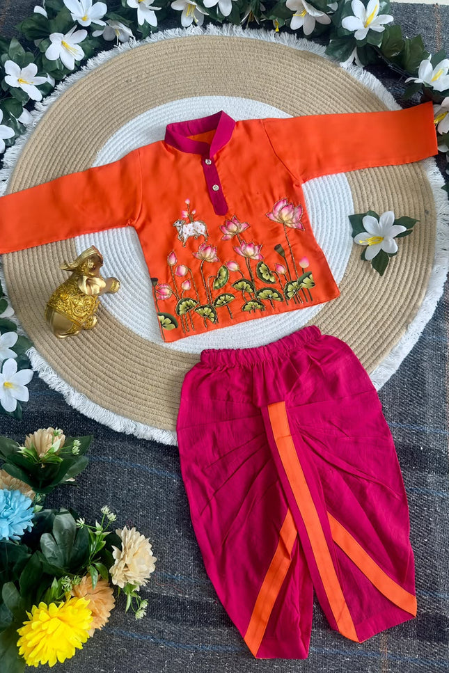 *🌸 Lotus Krishna Dhoti-Kurta Collection 🌸* SS439