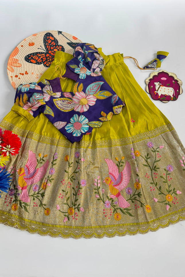 Premium Embroidered Kids Lehenga  SS450