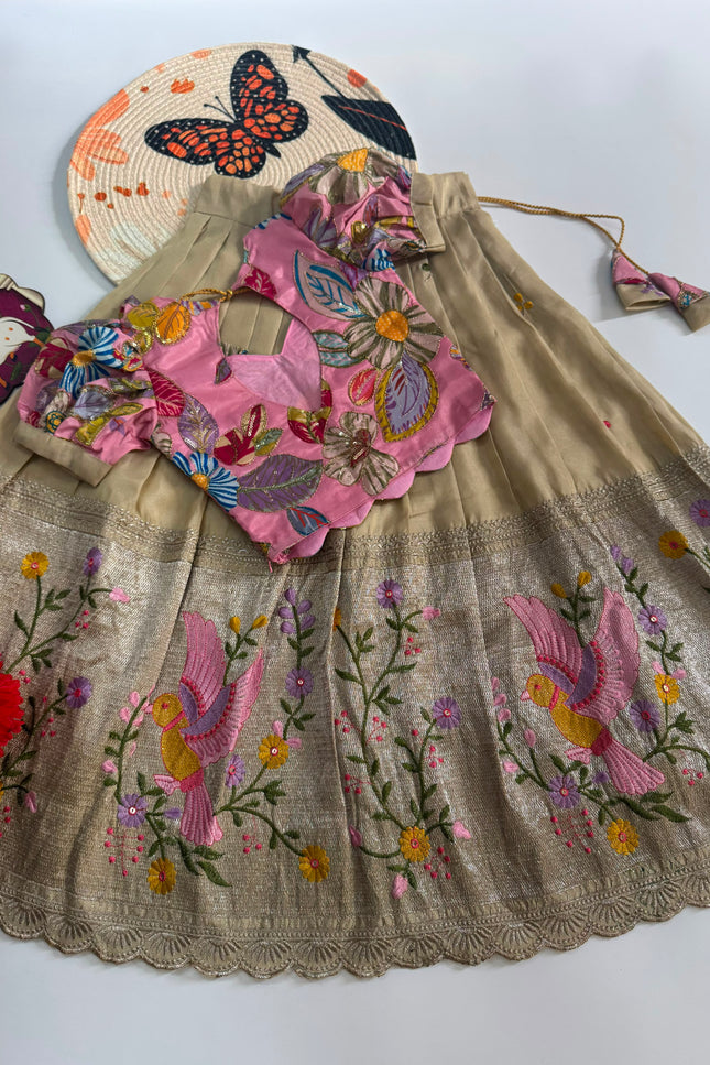 Premium Embroidered Kids Lehenga  SS450
