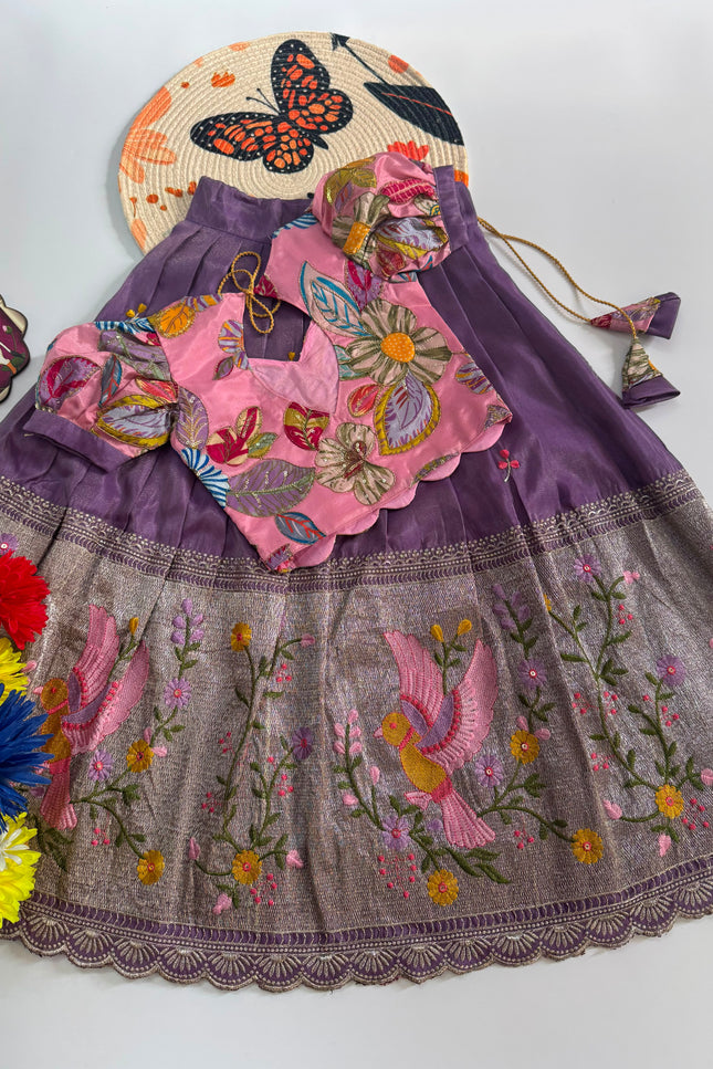 Premium Embroidered Kids Lehenga  SS450