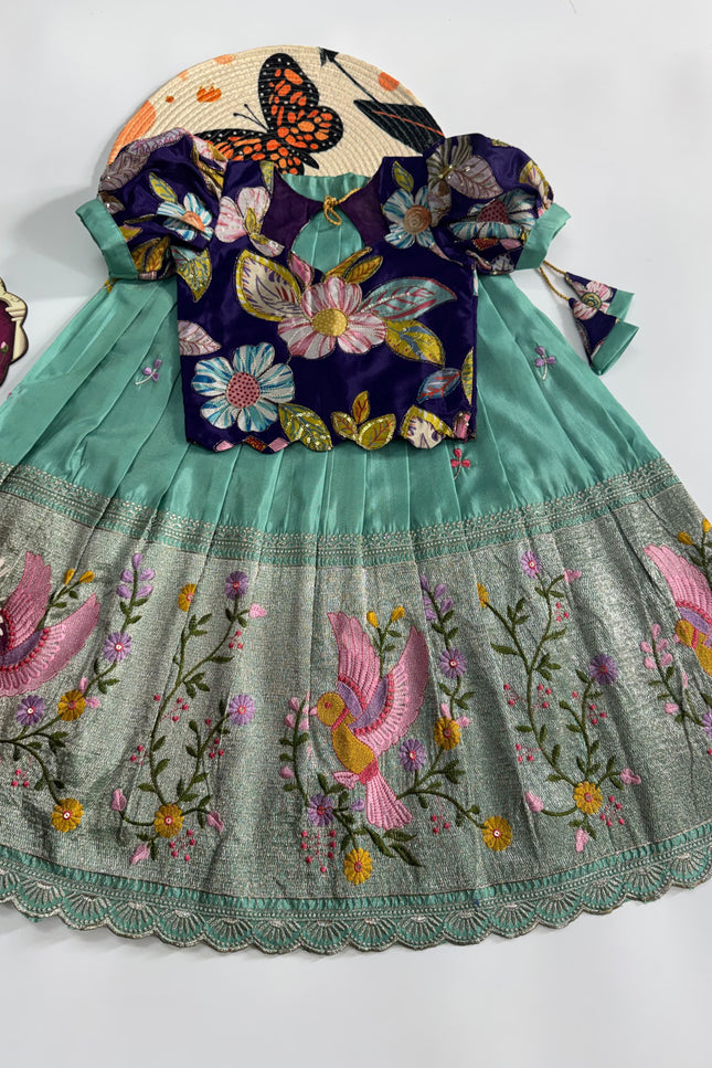 Premium Embroidered Kids Lehenga  SS450
