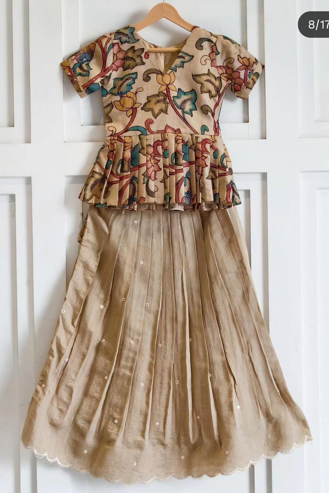 Girls Kalamkari Skirt & Top set SS451