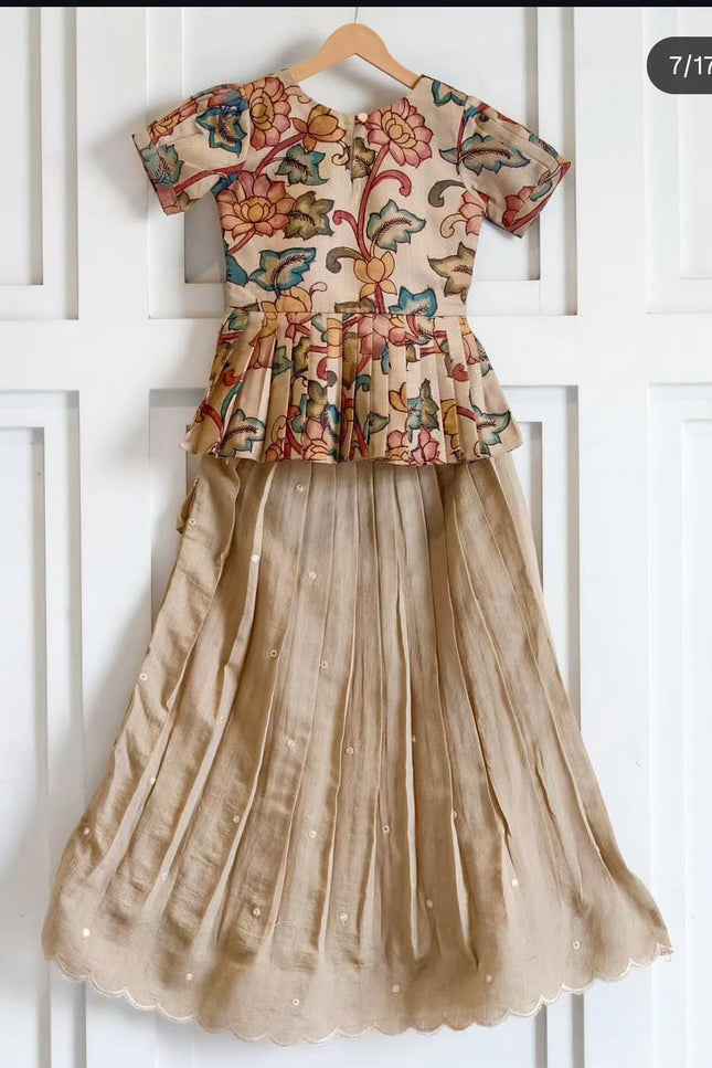 Girls Kalamkari Skirt & Top set SS451