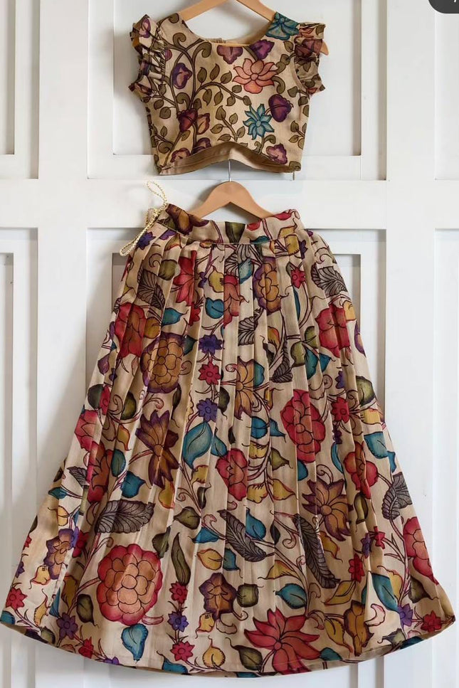 Girls Kalamkari Skirt & Top set SS451