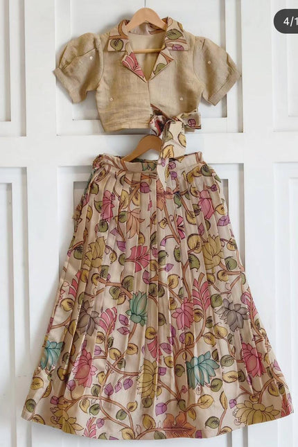Girls Kalamkari Skirt & Top set SS451