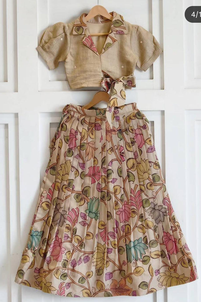 Girls Kalamkari Skirt & Top set SS451