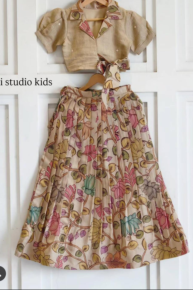 Girls Kalamkari Skirt & Top set SS451