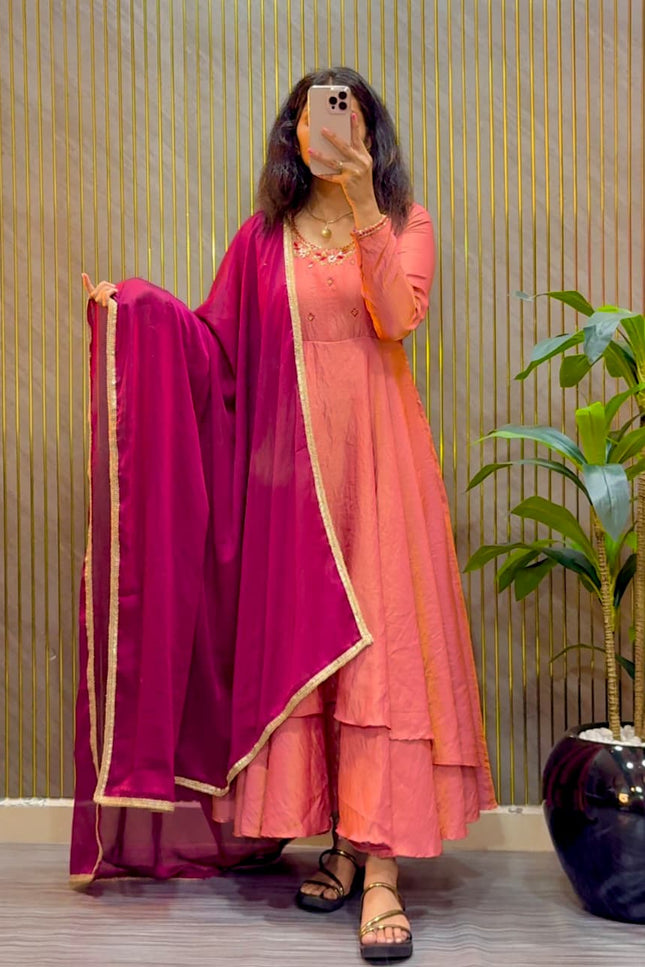 Designer Maggam Work Festival Gown SS454