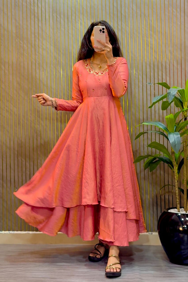 Designer Maggam Work Festival Gown SS454