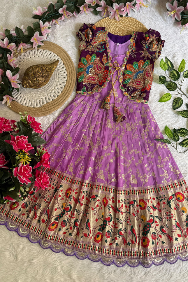 Kids Gown with Coat SS455