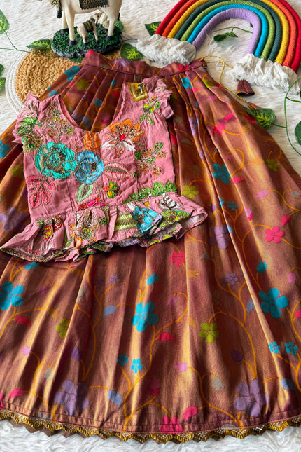 This stunning copper girl lehanga SS459