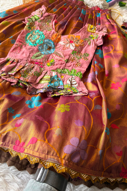 This stunning copper girl lehanga SS459