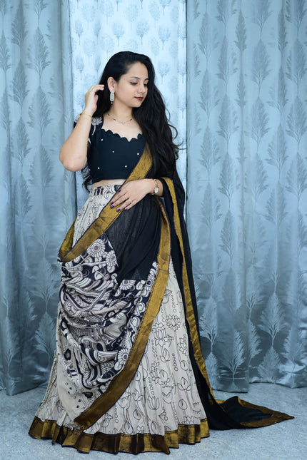 Kalamkari lehangas SS467