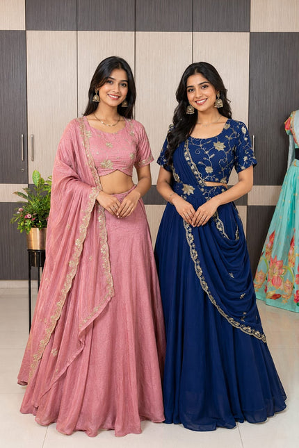 Rangoli Crush Silk Lehenga SS481