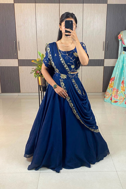 Rangoli Crush Silk Lehenga SS481