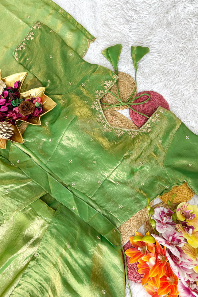 Beautiful Heavy Space Silk Lehenga choli Set Double Frill SS538